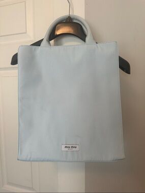 Miu Miu Pale Blue Structured Tote